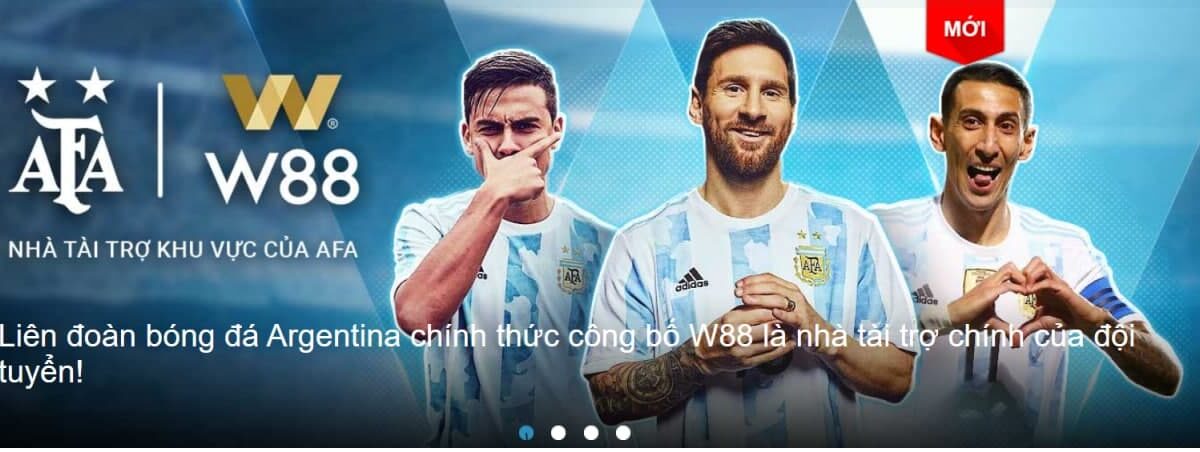 W88 là nhà tài trợ cho ARGENTINA tại World Cup 2022